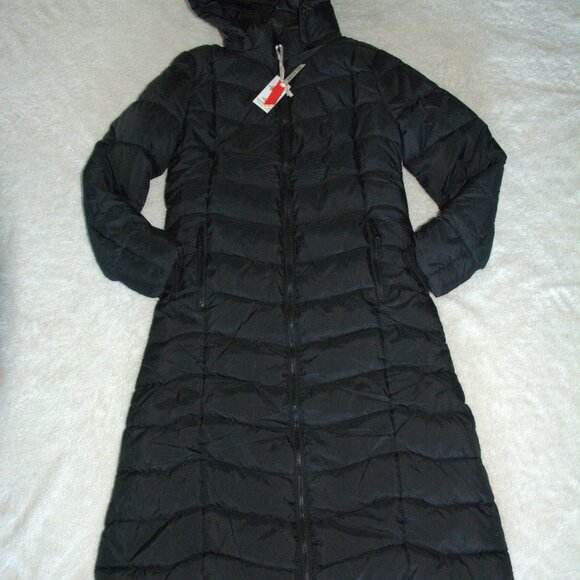 Red Marine Women's sz Medium Black Long  Puffer Jacket - Picture 4 of 10